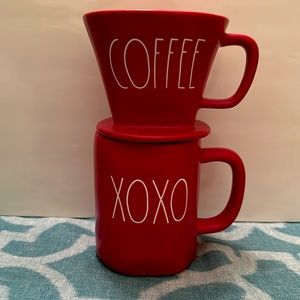 Rae Dunn Red XOXO Mug & Drip Set Valentine’s